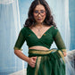 STORI Dark Green Munga Silk Saree