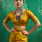 Yellow Handloom Woven Satin Silk Saree