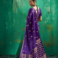 Royal Purple Handloom Woven Satin Silk Saree