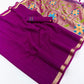 Purple Munga Silk Saree