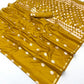 Yellow Handloom Woven Satin Silk Saree