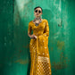 Yellow Handloom Woven Satin Silk Saree