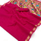 Dark Pink Munga Silk Saree