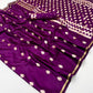 Deep Plump Handloom Woven Satin Silk Saree
