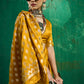 Yellow Handloom Woven Satin Silk Saree