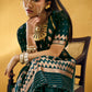 STORI Dark Green Satin Silk Saree