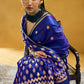 Royal Blue Satin Silk Saree