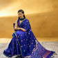 Royal Blue Satin Silk Saree