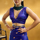 Royal Blue Satin Silk Saree