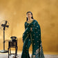 STORI Dark Green Satin Silk Saree