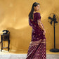 Deep Wine Satin Silk Saree
