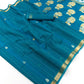 STORI Teal Blue Munga Silk Saree