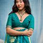 STORI Teal Blue Munga Silk Saree