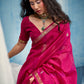 STORI Fuchsia Pink  Munga Silk Saree