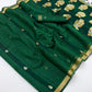 STORI Dark Green  Munga Silk Saree