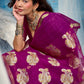 STORI Magenta  Munga Silk Saree