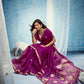 STORI Magenta  Munga Silk Saree