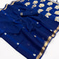 STORI Navy Blue  Munga Silk Saree