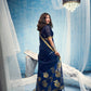 STORI Navy Blue  Munga Silk Saree