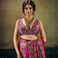 STORI Red Ajrakh Satin Saree