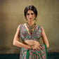 STORI green Ajrakh  Modal Satin Saree