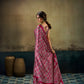 STORI Pink Ajrakh  Modal Satin Saree
