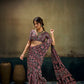Black And Red Ajrakh Satin Saree