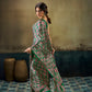 STORI green Ajrakh  Modal Satin Saree