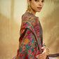 Grey Kashmiri Handloom Woven Munga Cotton saree