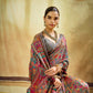 Grey Kashmiri Handloom Woven Munga Cotton saree