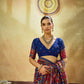  Blue Kashmiri Handloom Woven Munga Cotton Saree