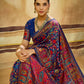Blue Kashmiri Handloom Woven Munga Cotton Saree