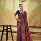  Blue Kashmiri Handloom Woven Munga Cotton Saree