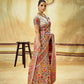 Pearl White Kashmiri Handloom Woven Munga Cotton Saree