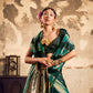 Green Satin Silk Saree