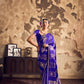 STORI Blue Pure Silk Satin Saree For Women