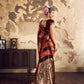 Rust Orange Pure Satin Silk Saree