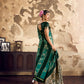 Green Satin Silk Saree