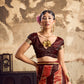 Rust Orange Pure Satin Silk Saree