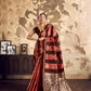 Rust Orange Pure Satin Silk Saree