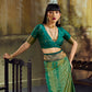 STORI Dual Green Pochampally Handloom Silk Saree