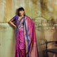 STORI Dual Pink Pochampally Handloom Silk Saree