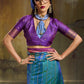 Dual Green Pochampally Handloom Silk Saree