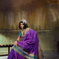 STORI Dual Purple Pochampally Handloom Silk Saree