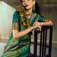 STORI Dual Green Pochampally Handloom Silk Saree