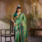 STORI Dual Green Pochampally Handloom Silk Saree