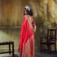 Dual Red Pochampally Handloom Silk Saree