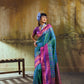 Dual Green Pochampally Handloom Silk Saree