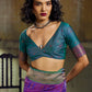 STORI Dual Purple Pochampally Handloom Silk Saree