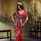 Dual Red Pochampally Handloom Silk Saree